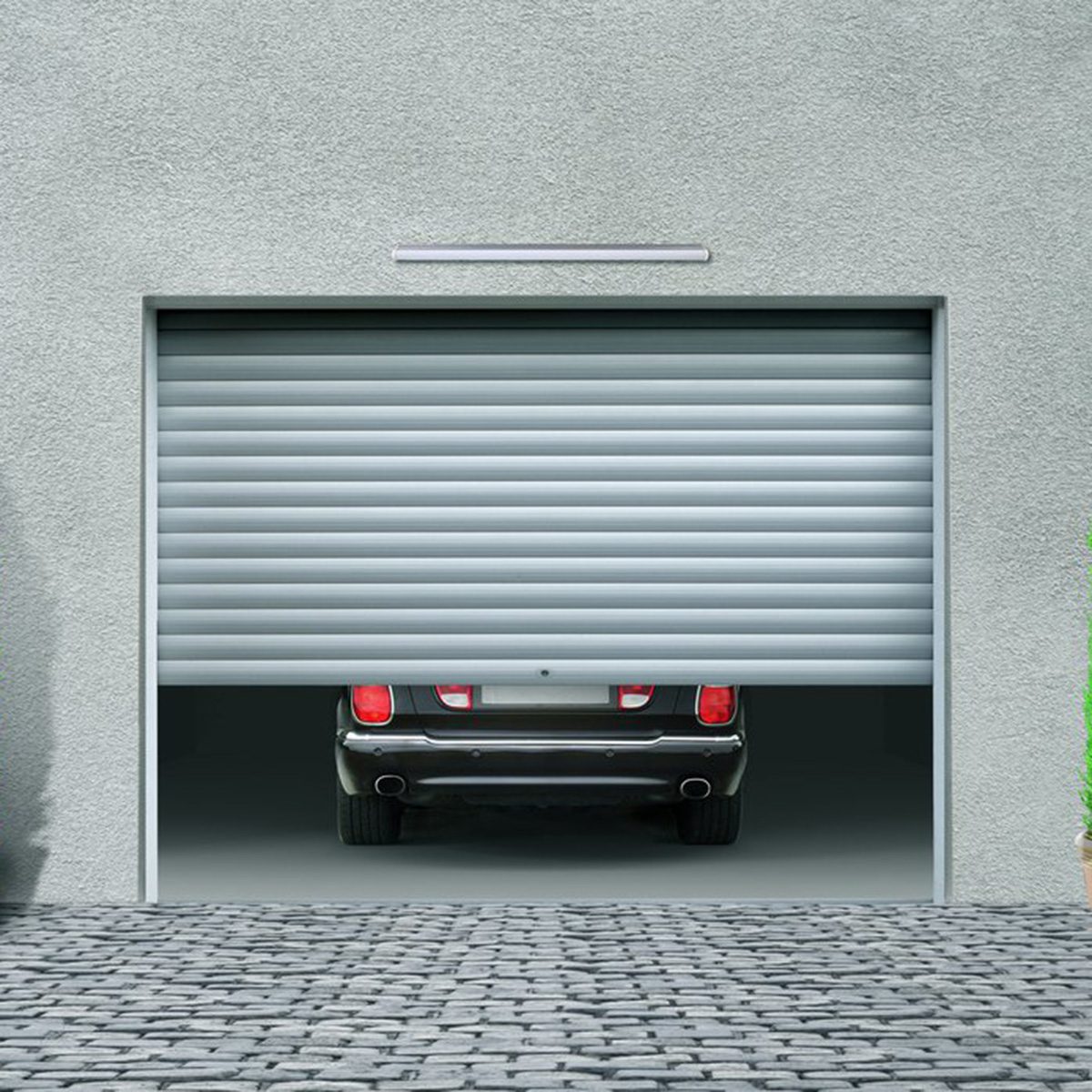 Car in a garage