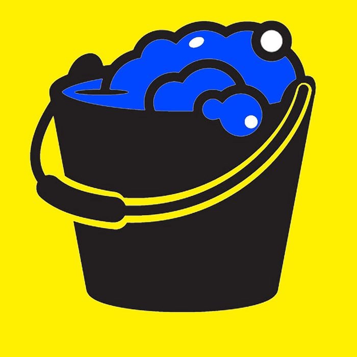 Bucket of soapy water