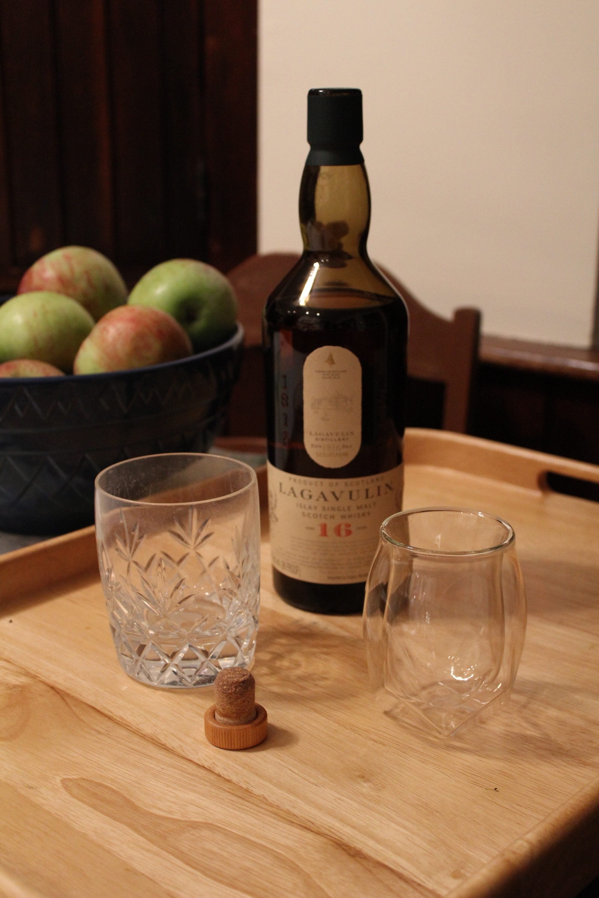 Norlan Whisky Glass and bottle of scotch
