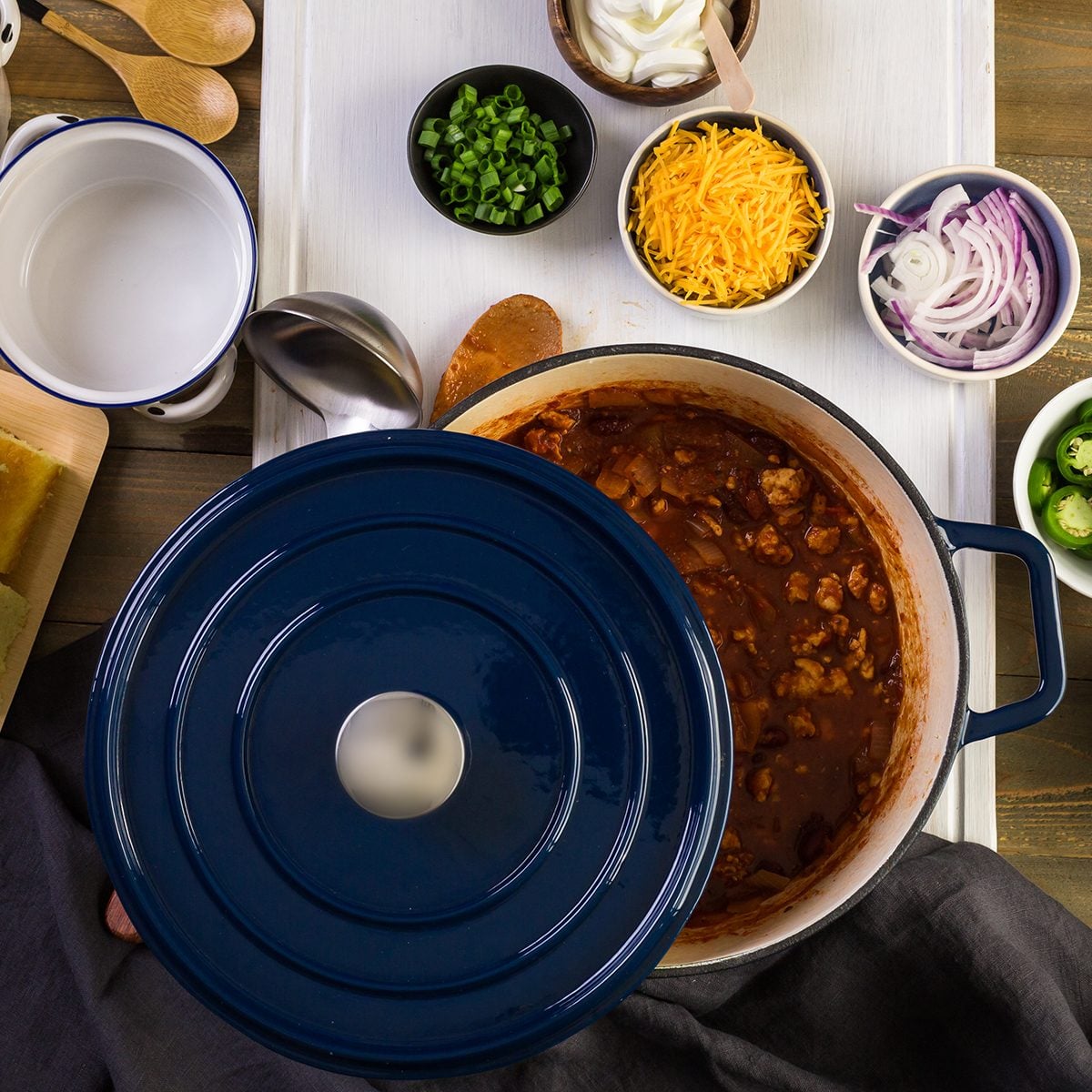 Step by step. Cooking homemade turkey chili for dinner.