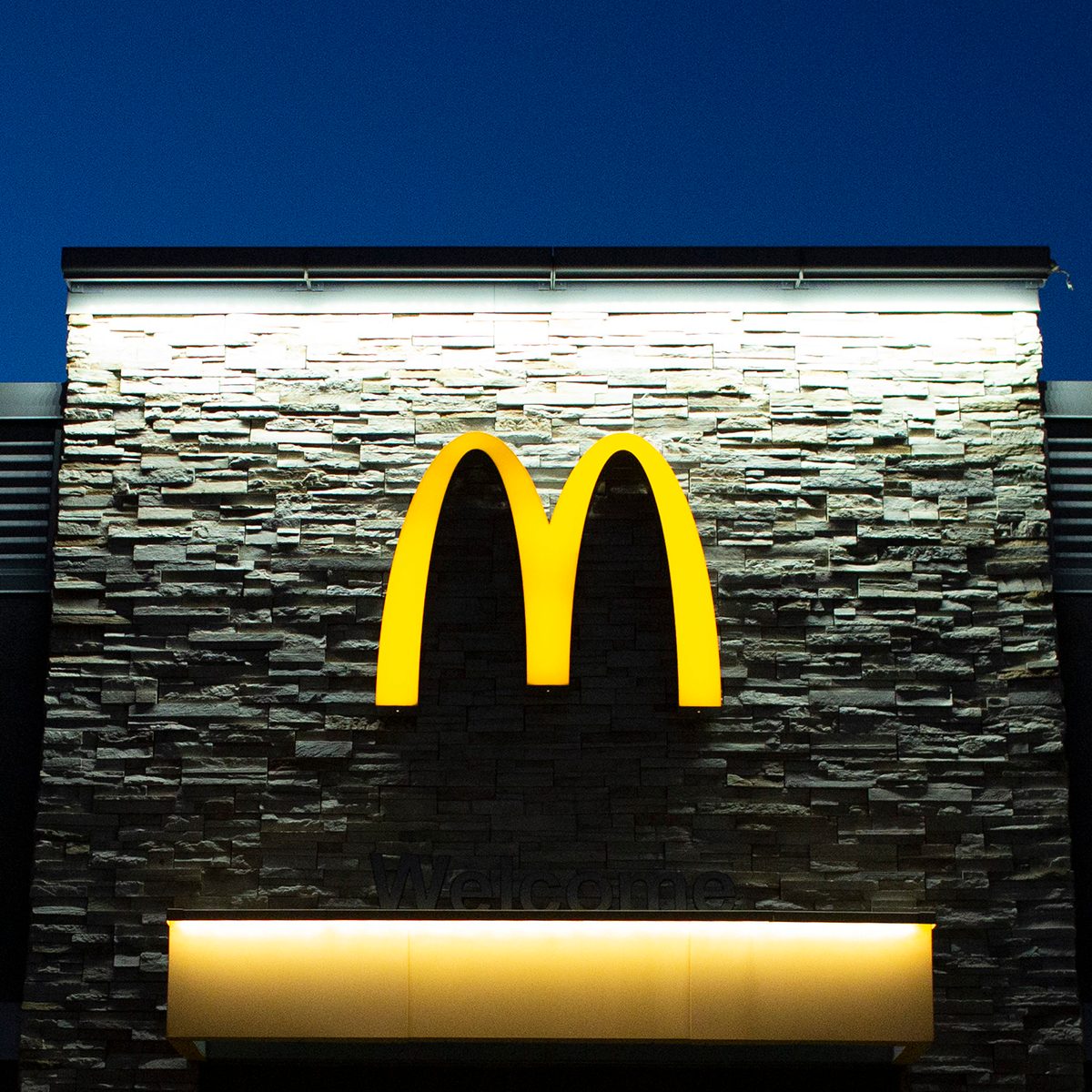 EDGEWATER, NJ - OCTOBER 21: The sun sets over a McDonald