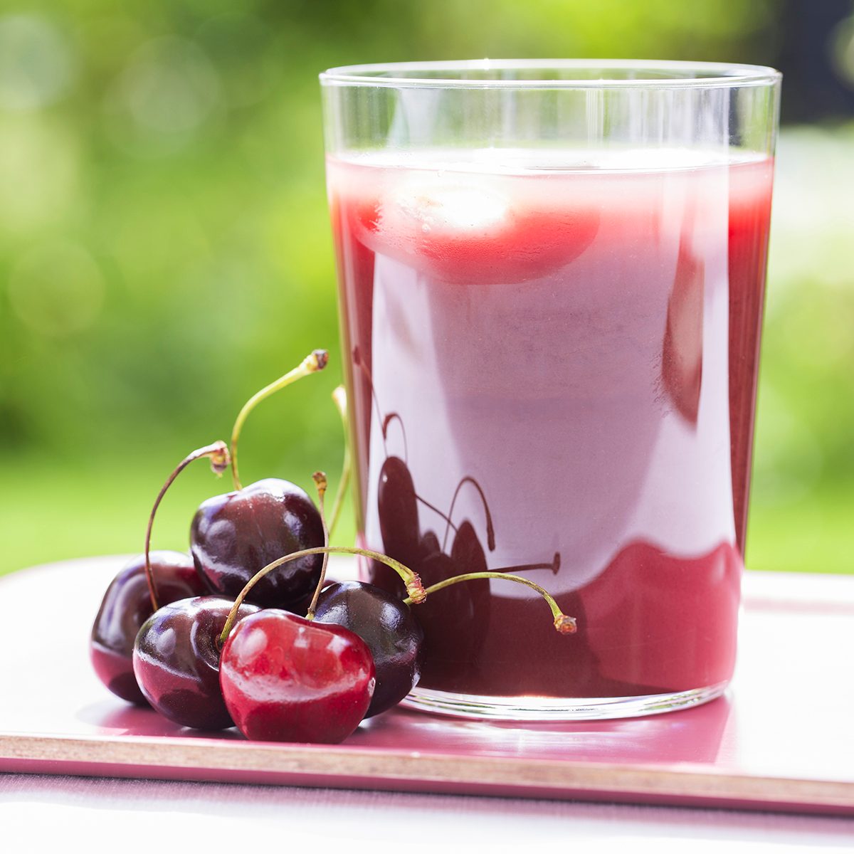 red smoothie berries tray