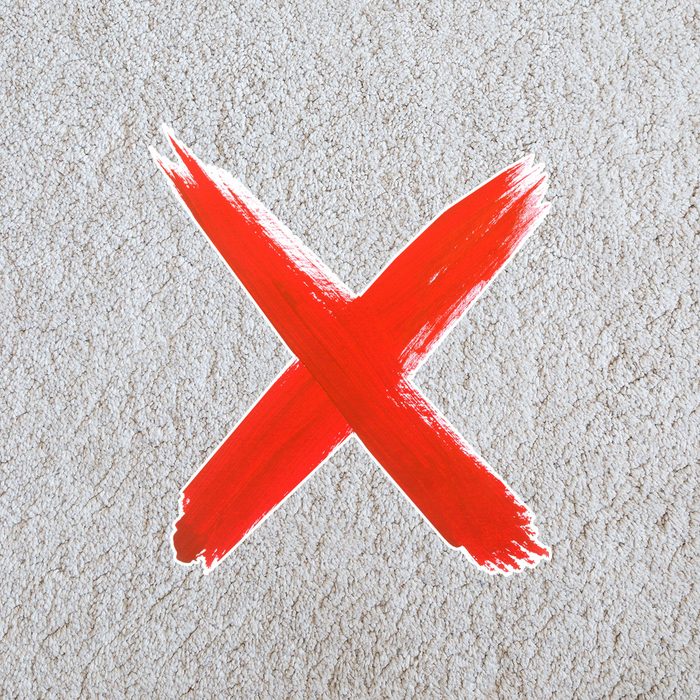 Carpet with a red