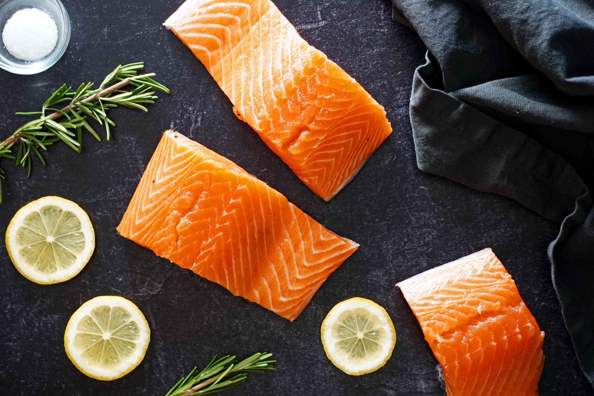 raw salmon
