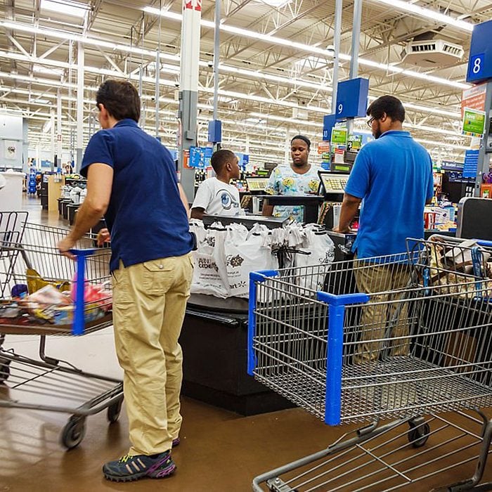Busy Walmart registers