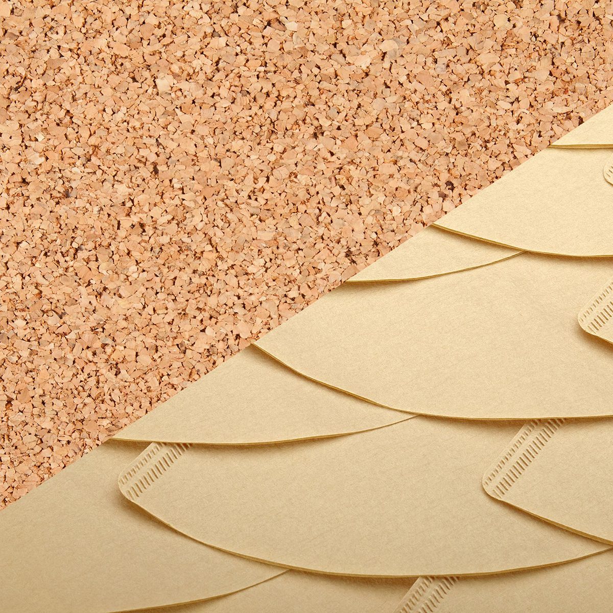 Cork crumbs