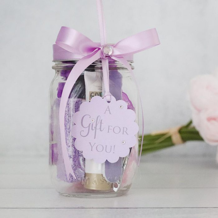 Manicure in a Mason Jar • Gifts in a Jar • Baby or Bridal Shower Prize • Teacher