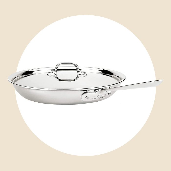 All Clad D3 Stainless Cookware 12 Inch Fry Pan With Lid