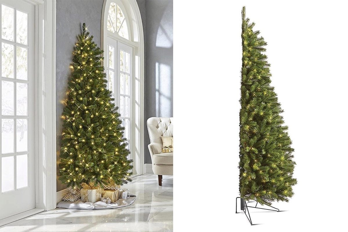 We Found Half Christmas Trees That Will Make Decorating SO Much Simpler