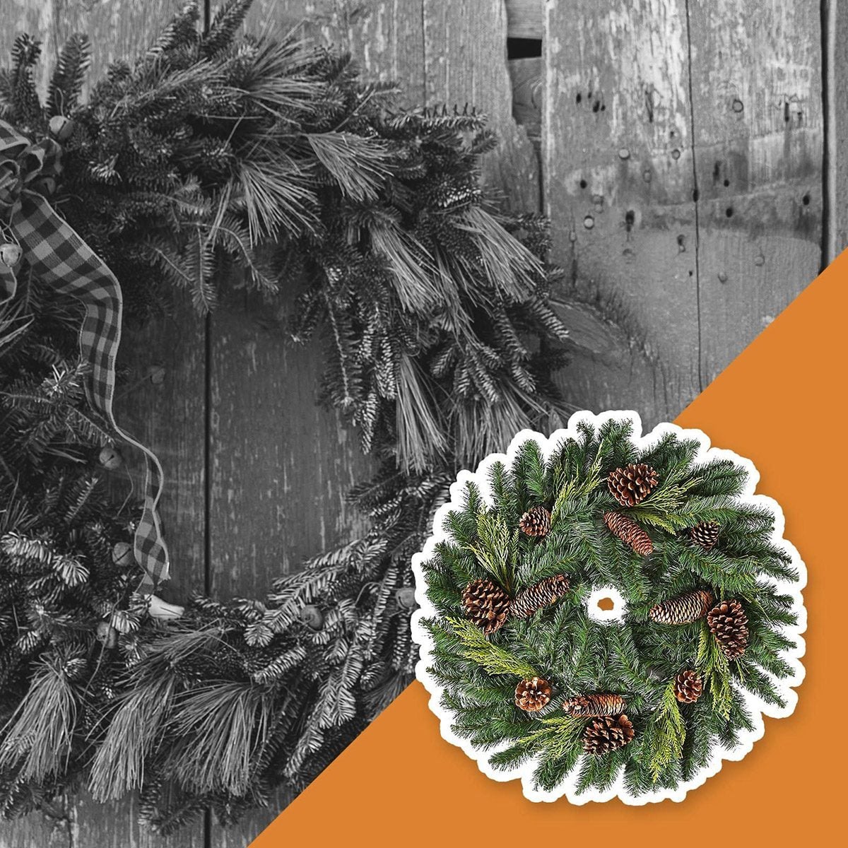 A crumbling fall wreath