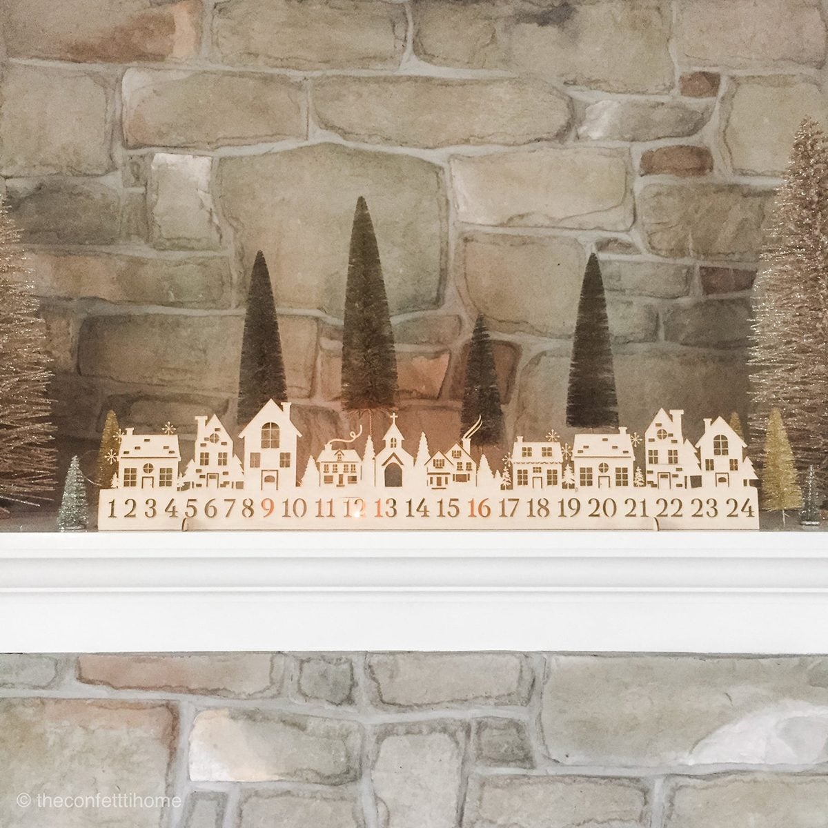 Candlelit Advent Calendar Scene