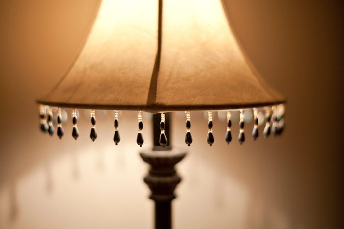 Old And Outdated Lighting Fixture turned on