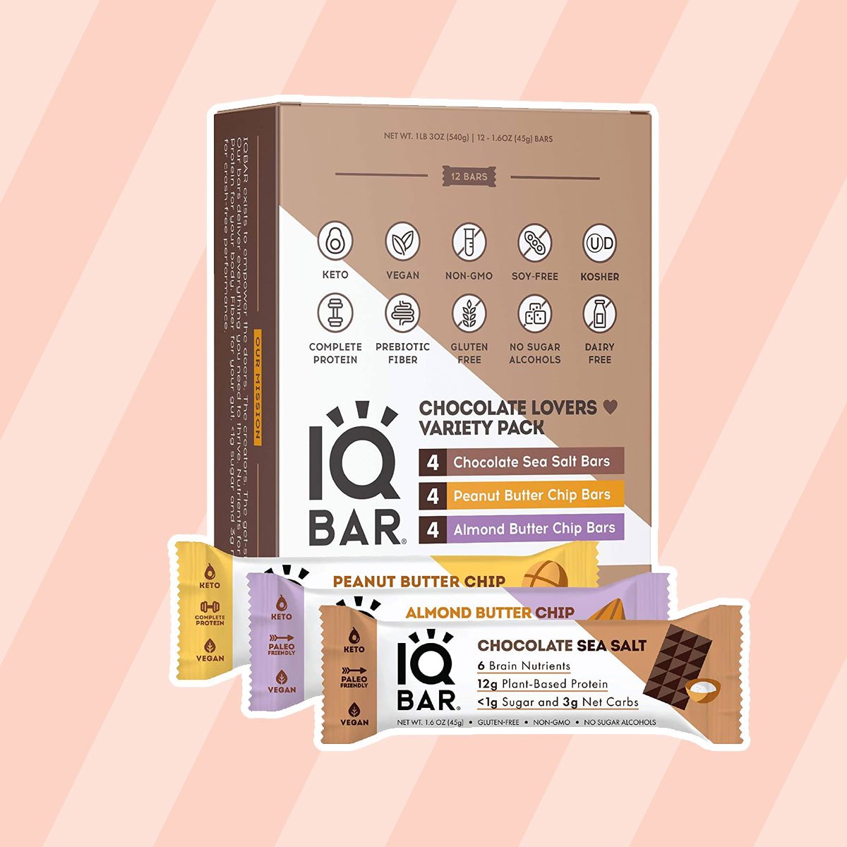 IQBAR Brain + Body Protein Bars keto snack bars
