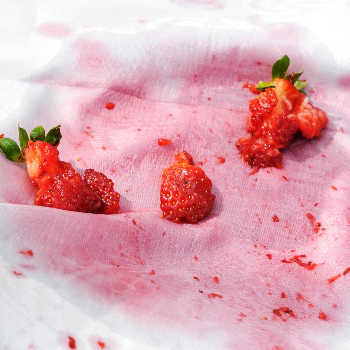 Squashed Strawberries And Stain