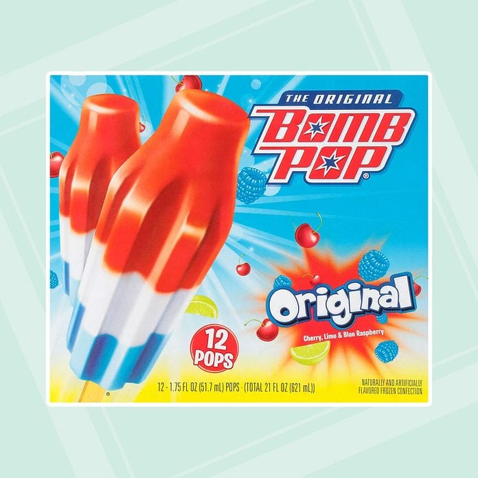 best popsicles Bomb Pop Original Cherry Lime Blue Raspberry Bars 21 Fl Oz 12ct