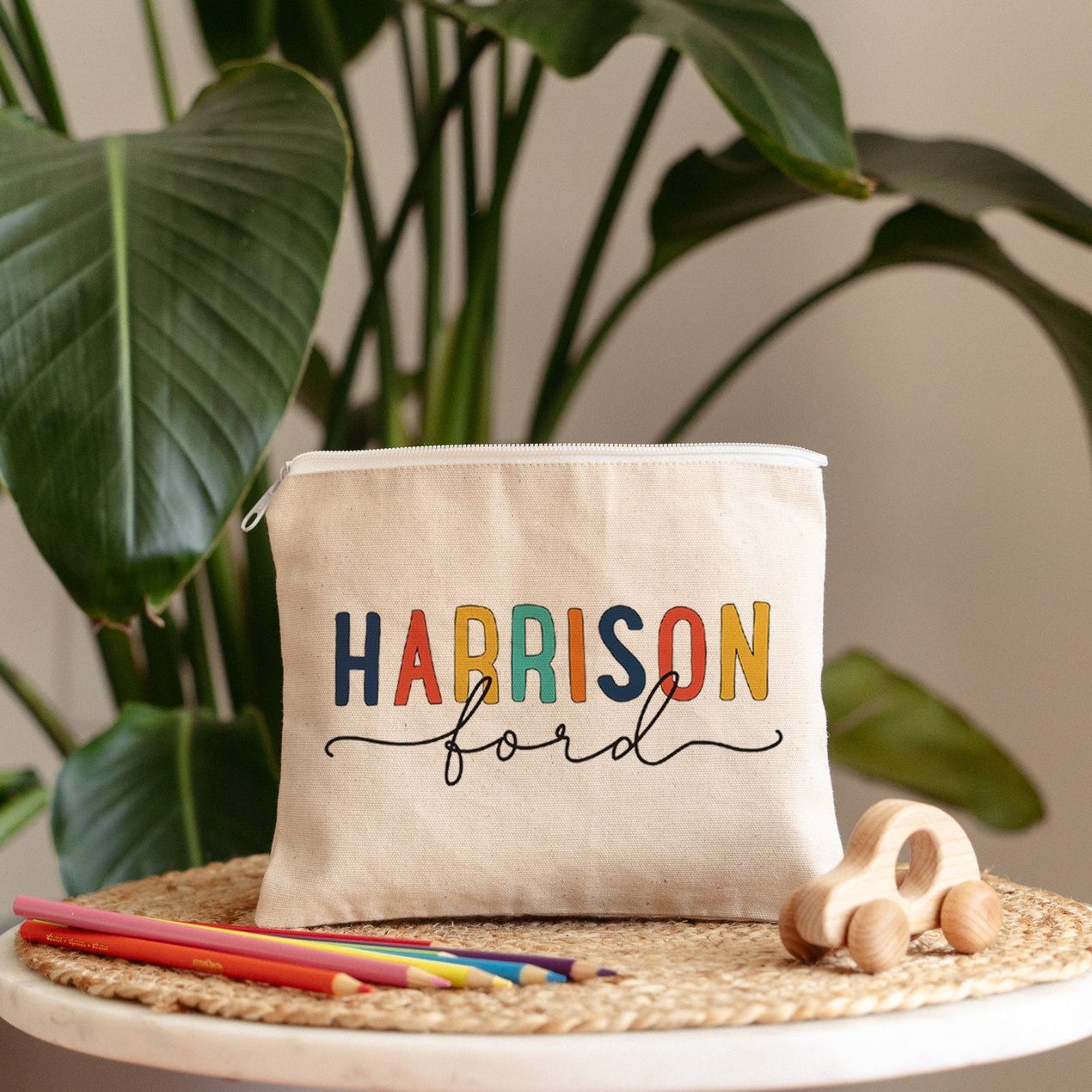 Custom Name Pencil Case Canvas Ecomm Via Etsy.com