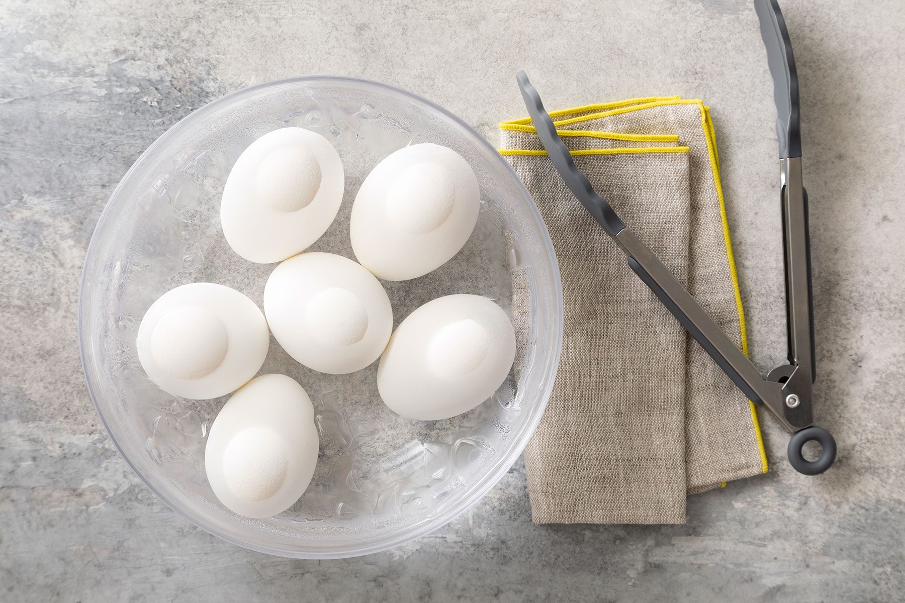 Cooling Boiled Eggs in Ice Water