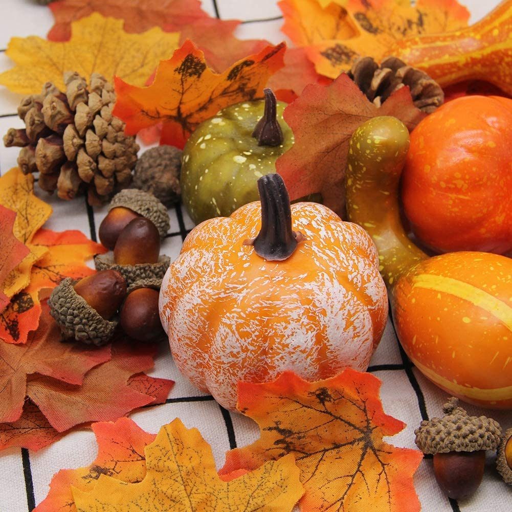 Winemana Thanksgiving Artificial Pumpkins Home Decoration Set Ecomm Via Amazon.com