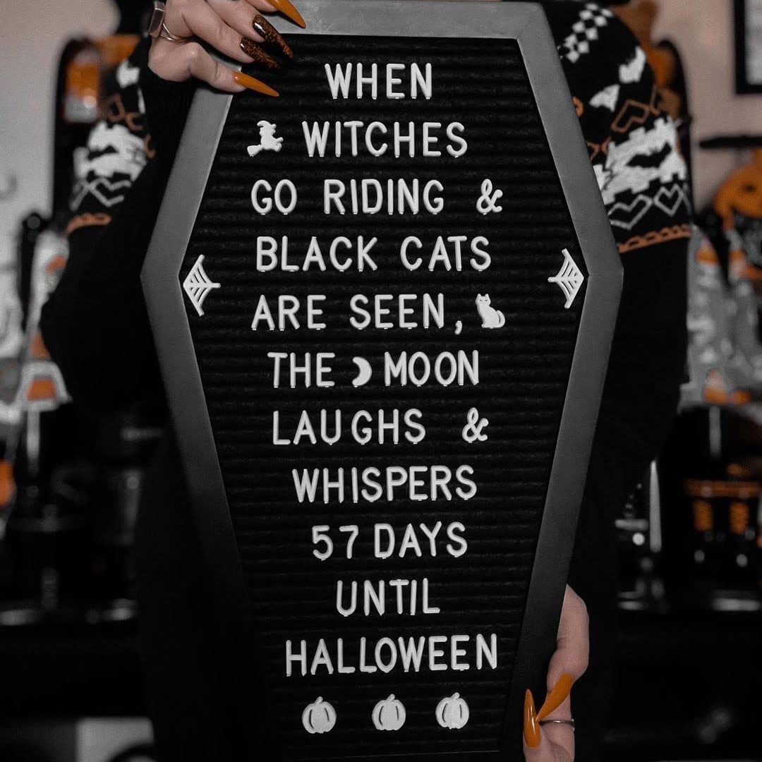 Nomnu Black Felt Coffin Letter Board Ecomm Via Amazon.com