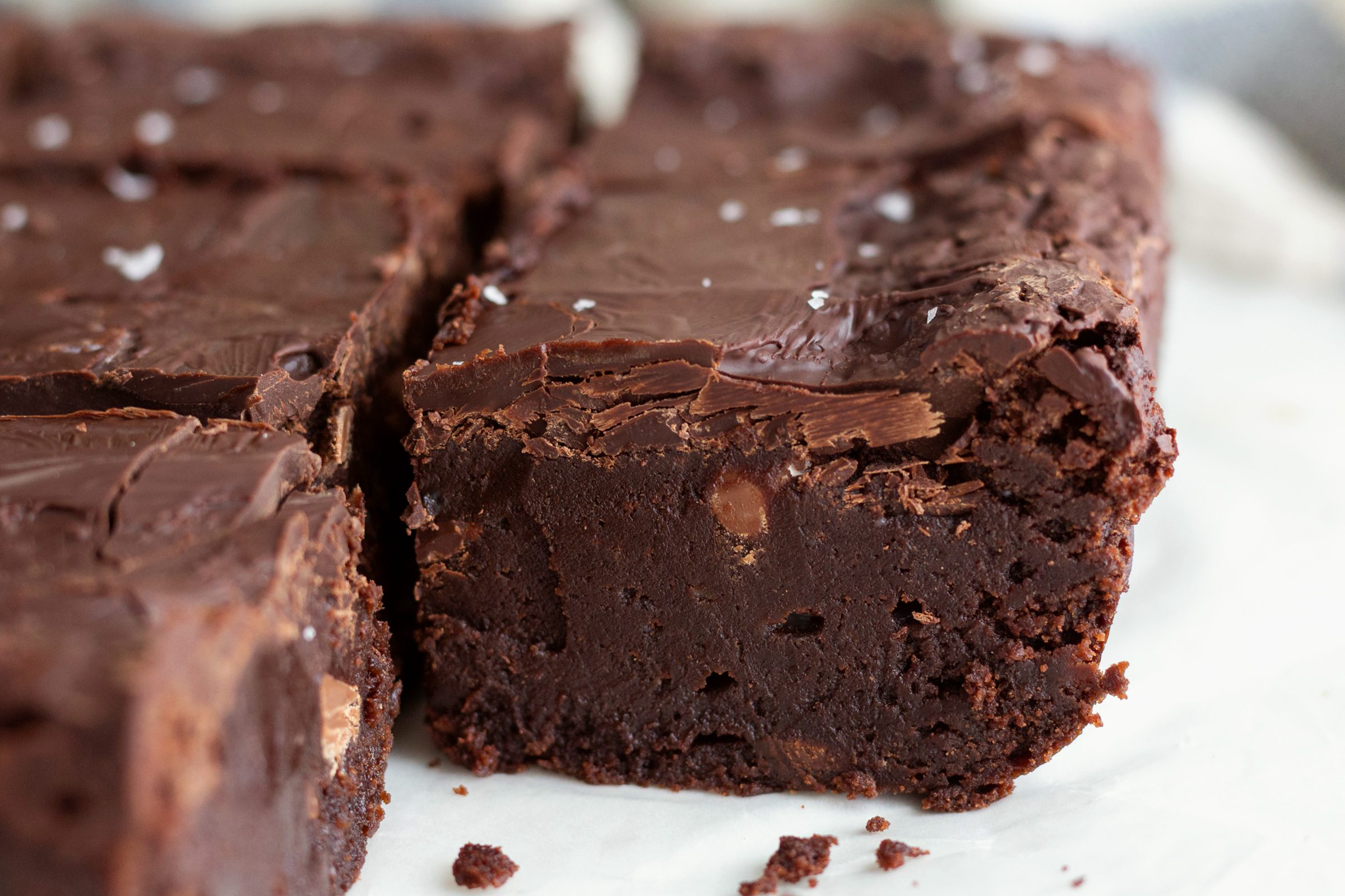 finished 100 hour brownies cut into squares