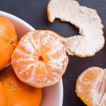 unpeeled orange