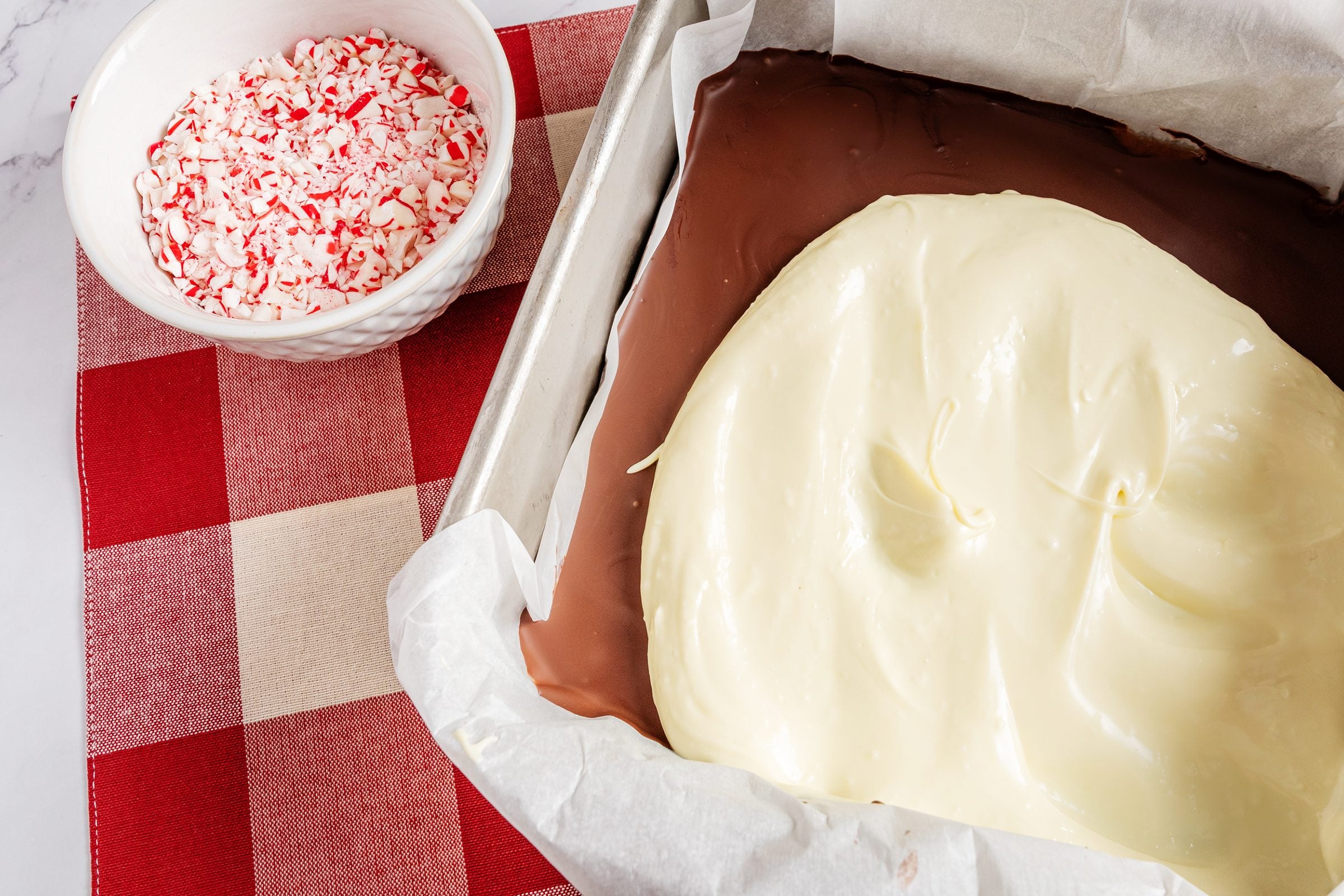 White chocolate layer