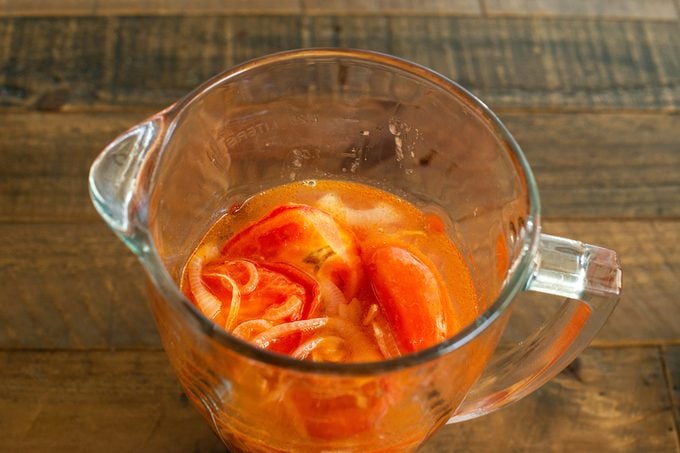 Blending Ingredients For Chiles Rellenos