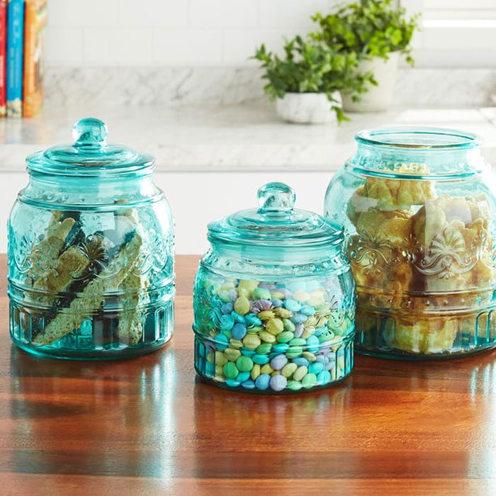 The Pioneer Woman Cassie Glass Canister 3 Pc Set