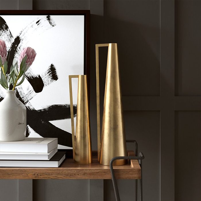 Gold Metal Vase