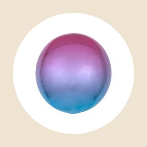 Ombre Orbz Pink Blue And Purple Foil Balloon