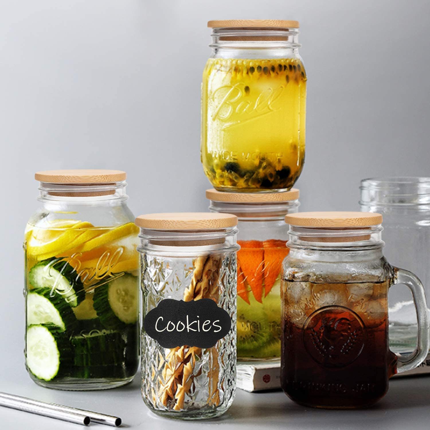 Bamboo Mason Jar Lids Wide Mouth Ecomm Via Amazon.com