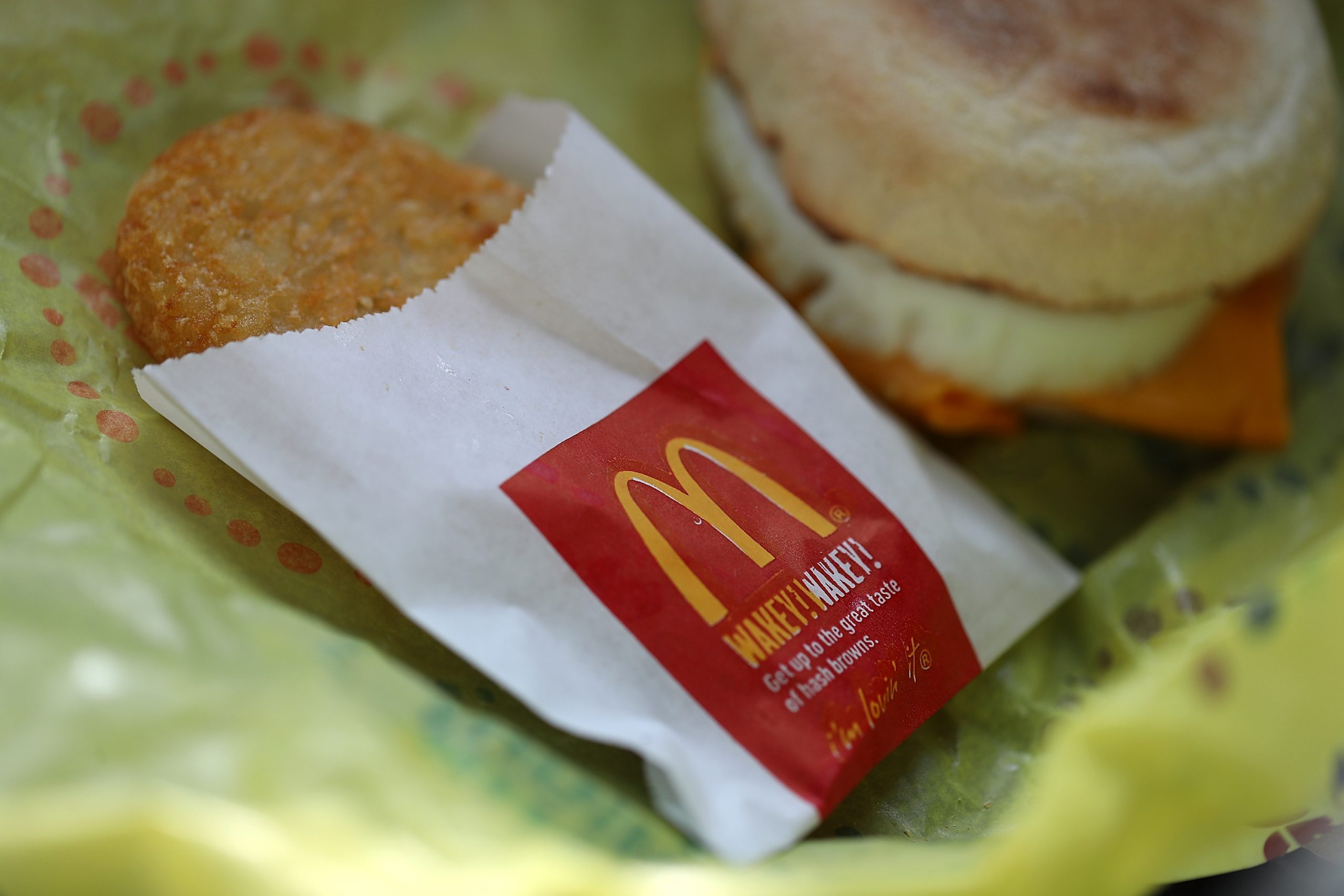 mcdonalds hashbrown and breakfast sandwich