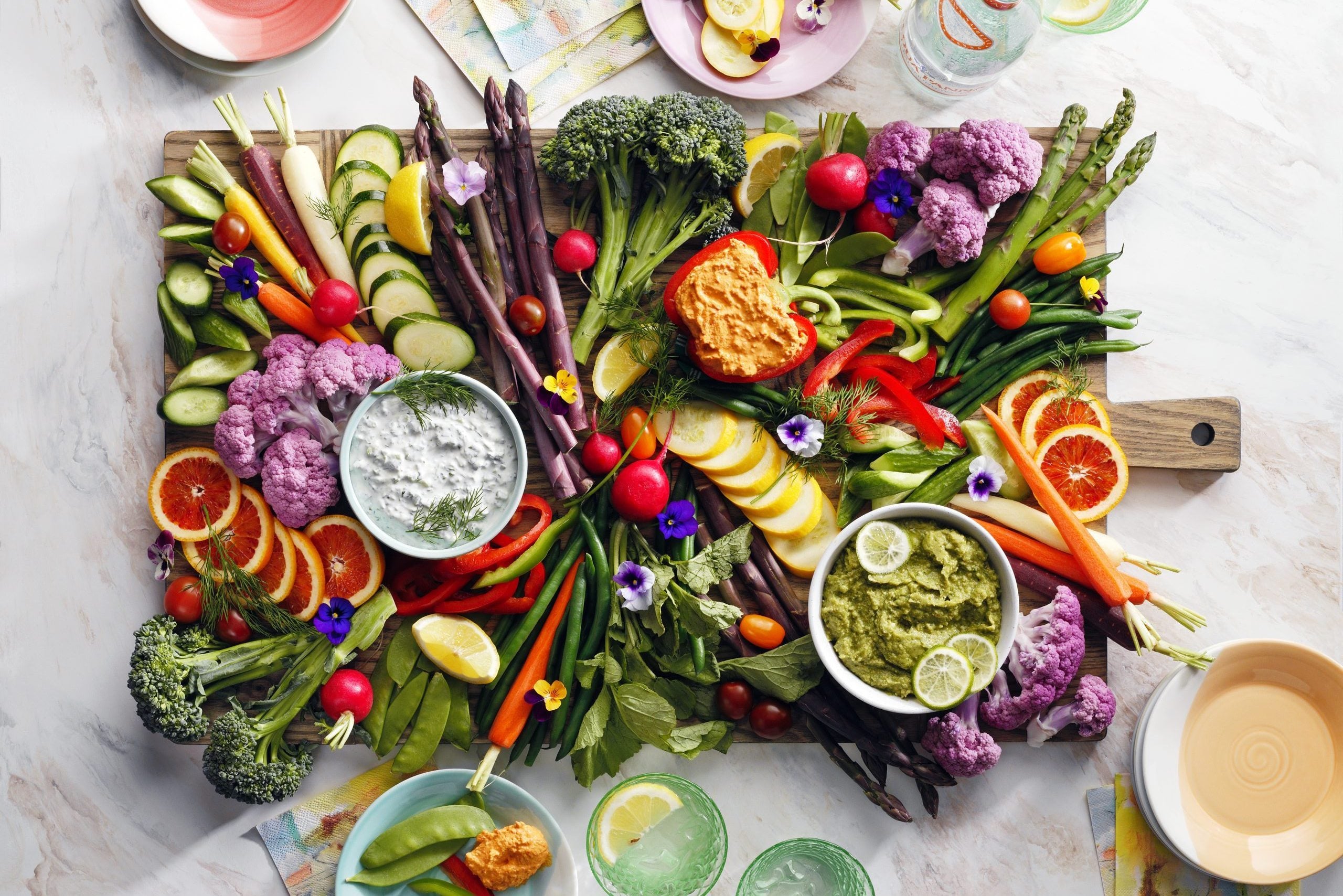How to Make a Colorful Crudite Platter