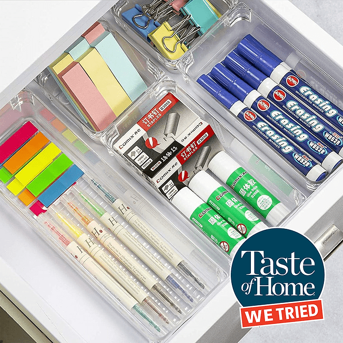 Chefstory 23 Pieces Clear Drawer Organizers Ecomm Via Amazon.com E1673022555997