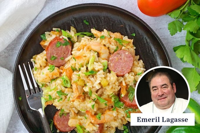 Jambalaya served on a plate