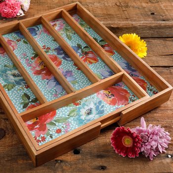 The Pioneer Woman Expandable Cutlery Tray Via Walmart.com Ecomm