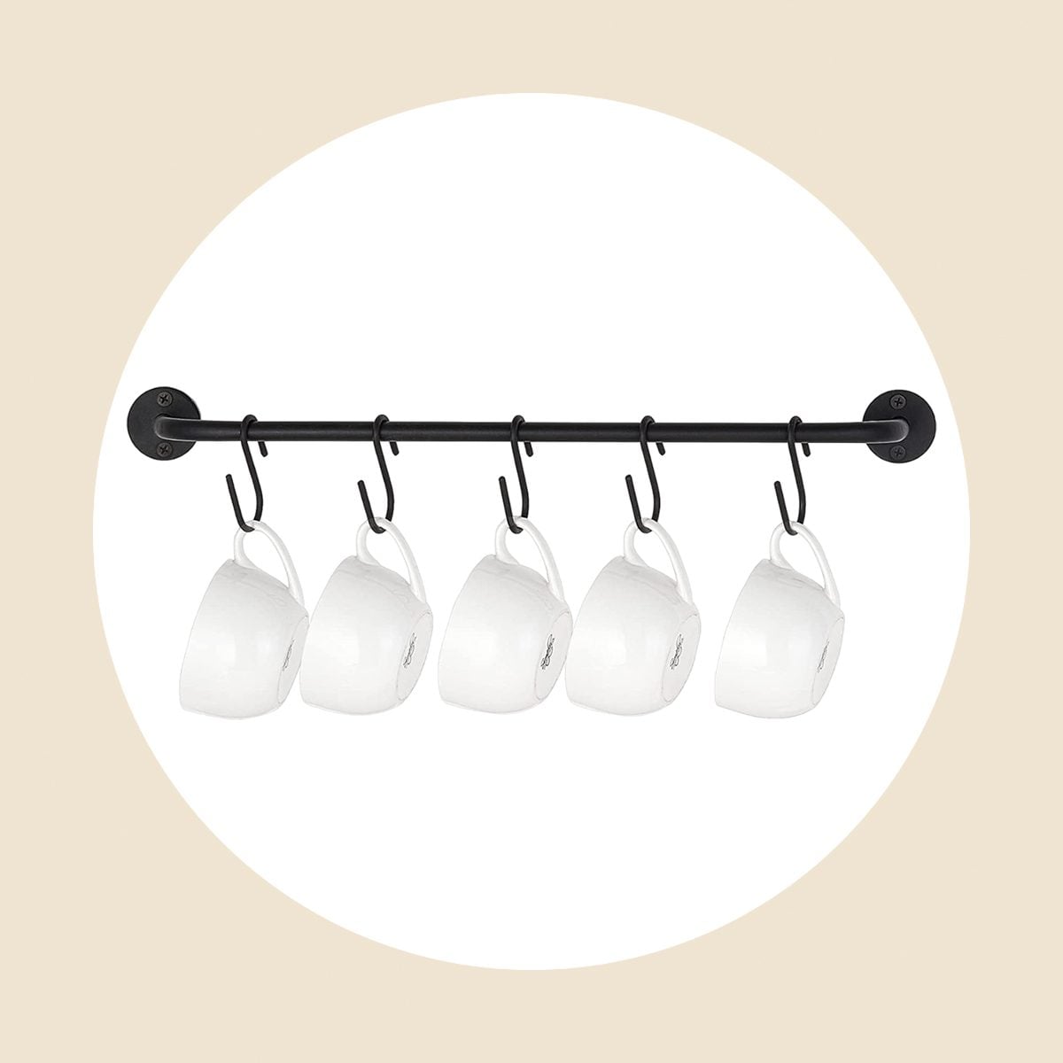 Black Wall Mounted Mug Holders