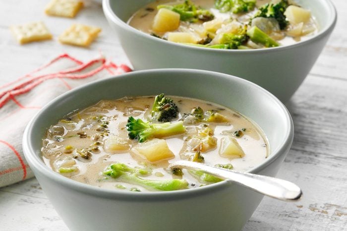 Vegan Cashes Cream Of Broccoli Soup Vertical Ap Shot