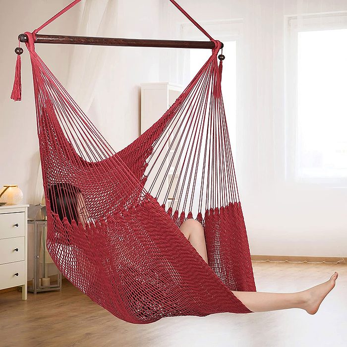 Bathonly Large Hammock Chair With Spreader Bar