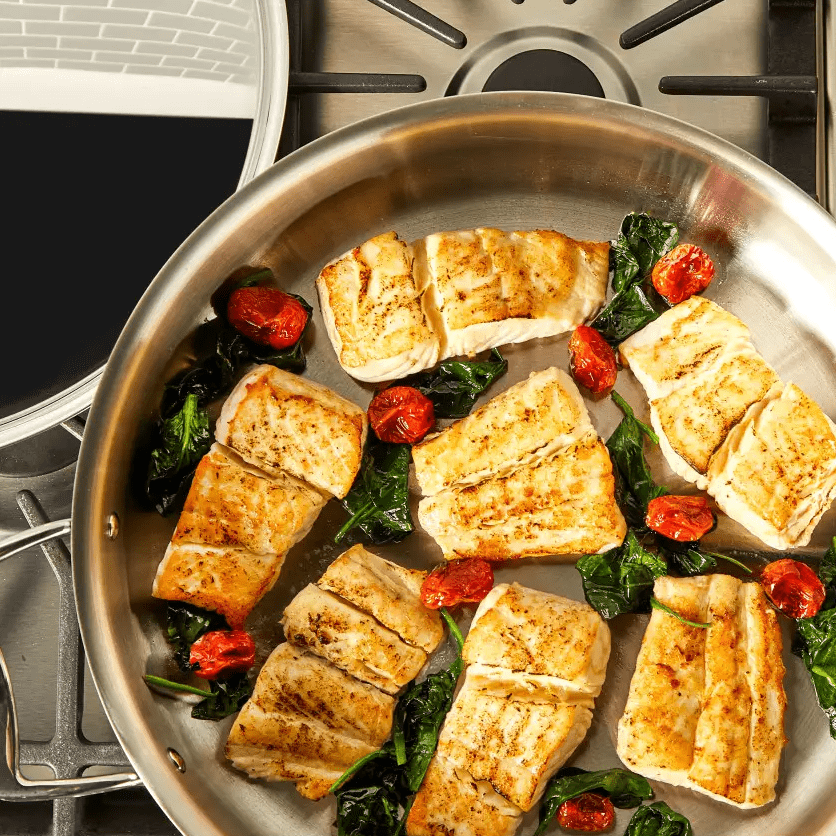 All Clad D3 Stainless 3 Ply Bonded Cookware Mother Of All Pans With Lid 6 Quart