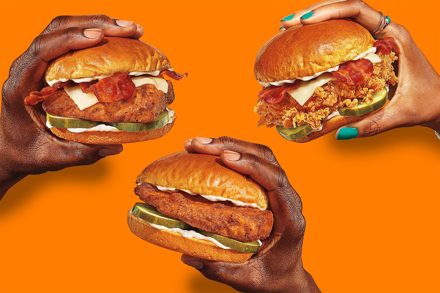 Blackened Chicken Sandwich Variety No Words Courtesy Popeyes