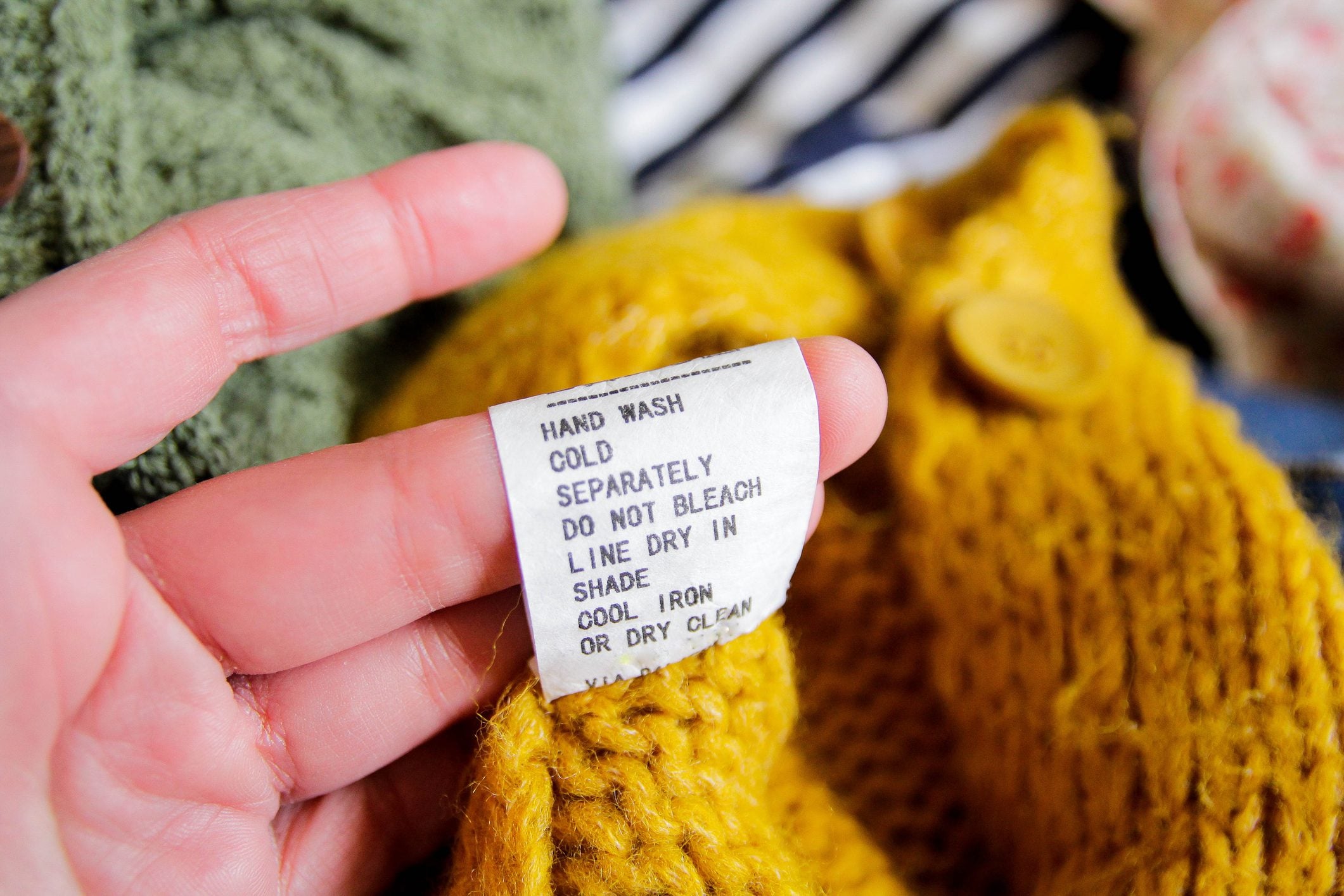 Wash instructions