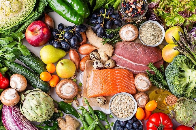 Assortment Of Healthy Food For Clean Eating Flexitarian Mediterranean Diet