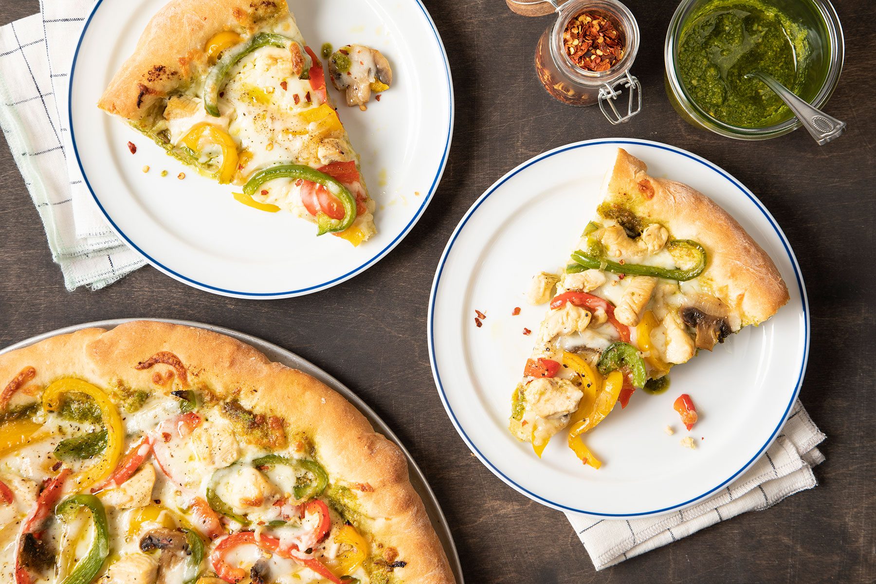 Chicken Pesto Pizza