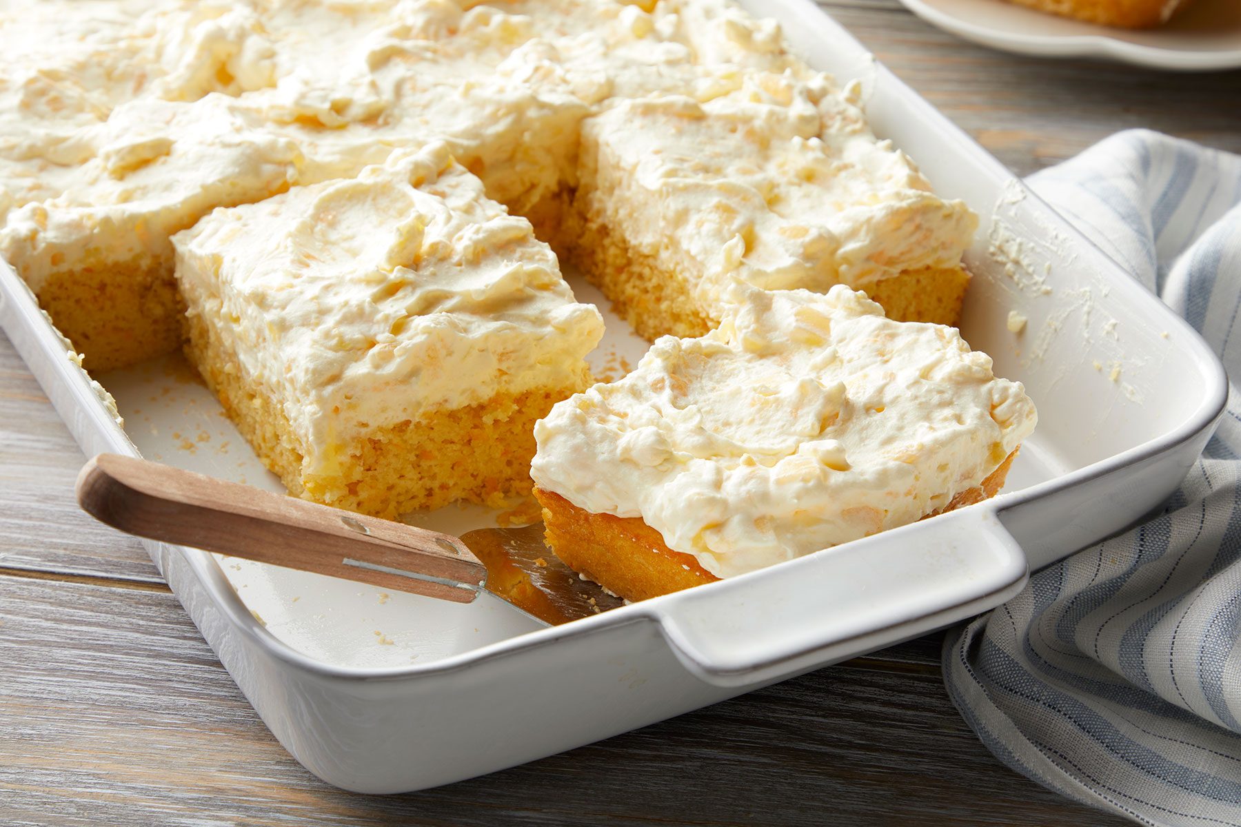 Cake pieces in pan