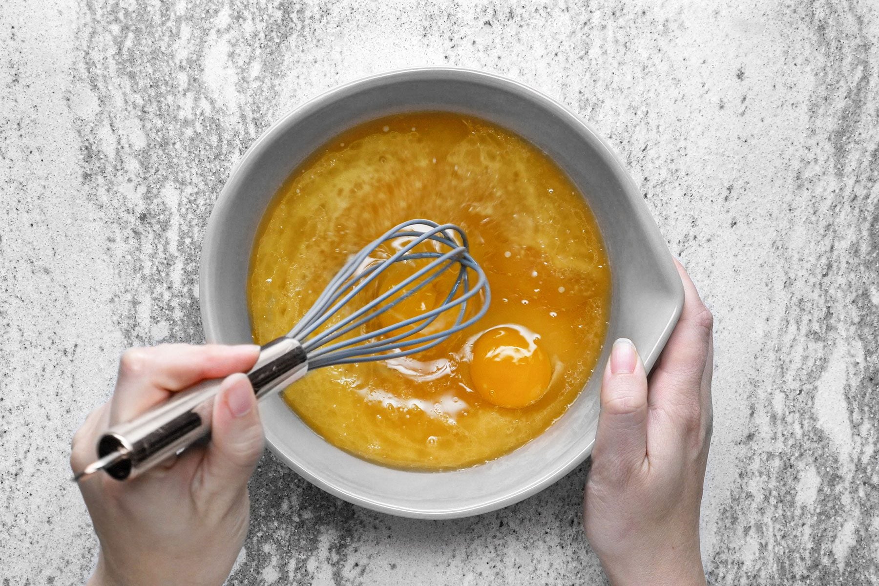 Whisking eggs 