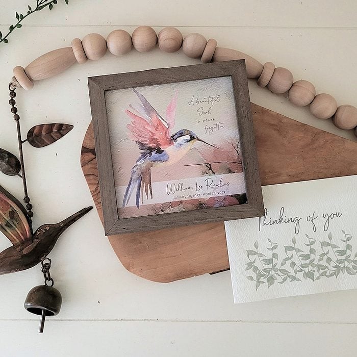 Hummingbird Memorial Ornament