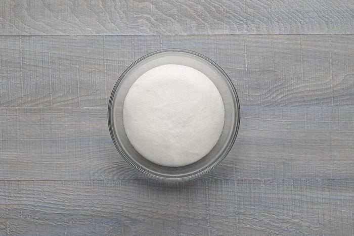 Place the dough in a bowl until it's doubled