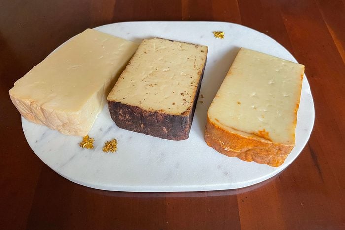Rinds of Cheese on Platter