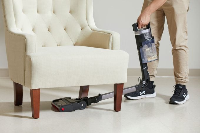 Shark Stratos tested under furniture